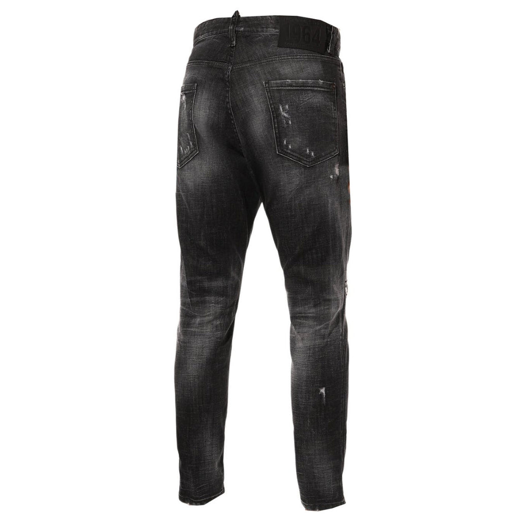 Dsquared2 Relax Long Crotch Reinforced Ripped Black Jeans W32 / 32L