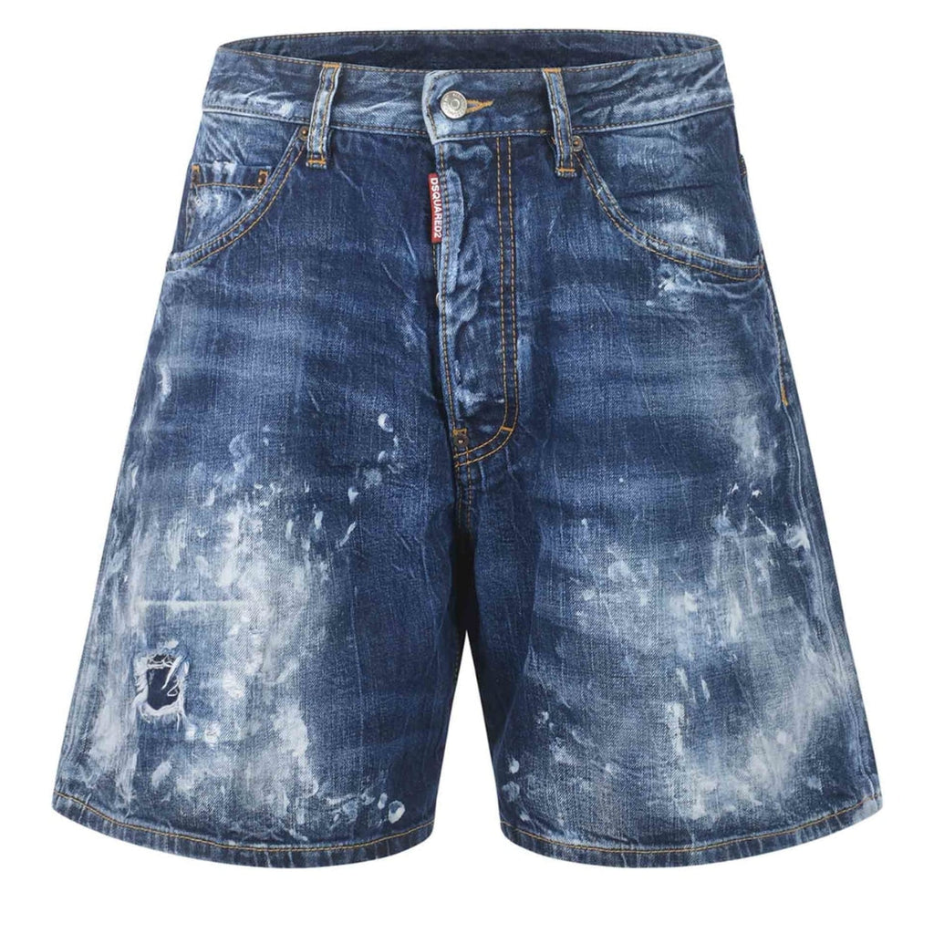 Dsquared Boxer Shorts Style Blue Denim Shorts W32