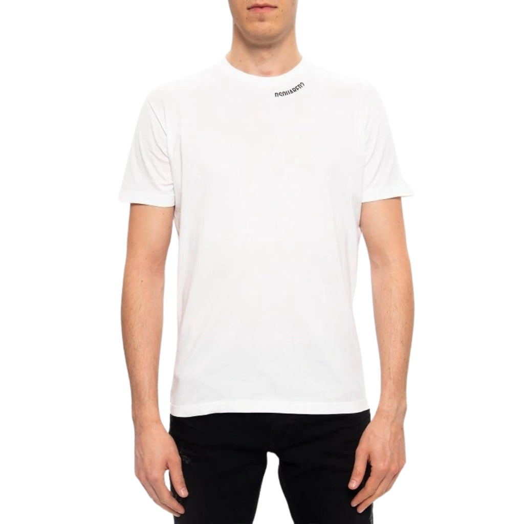 Dsquared2 Cool Fit Logo Around Collar White T-Shirt XXL