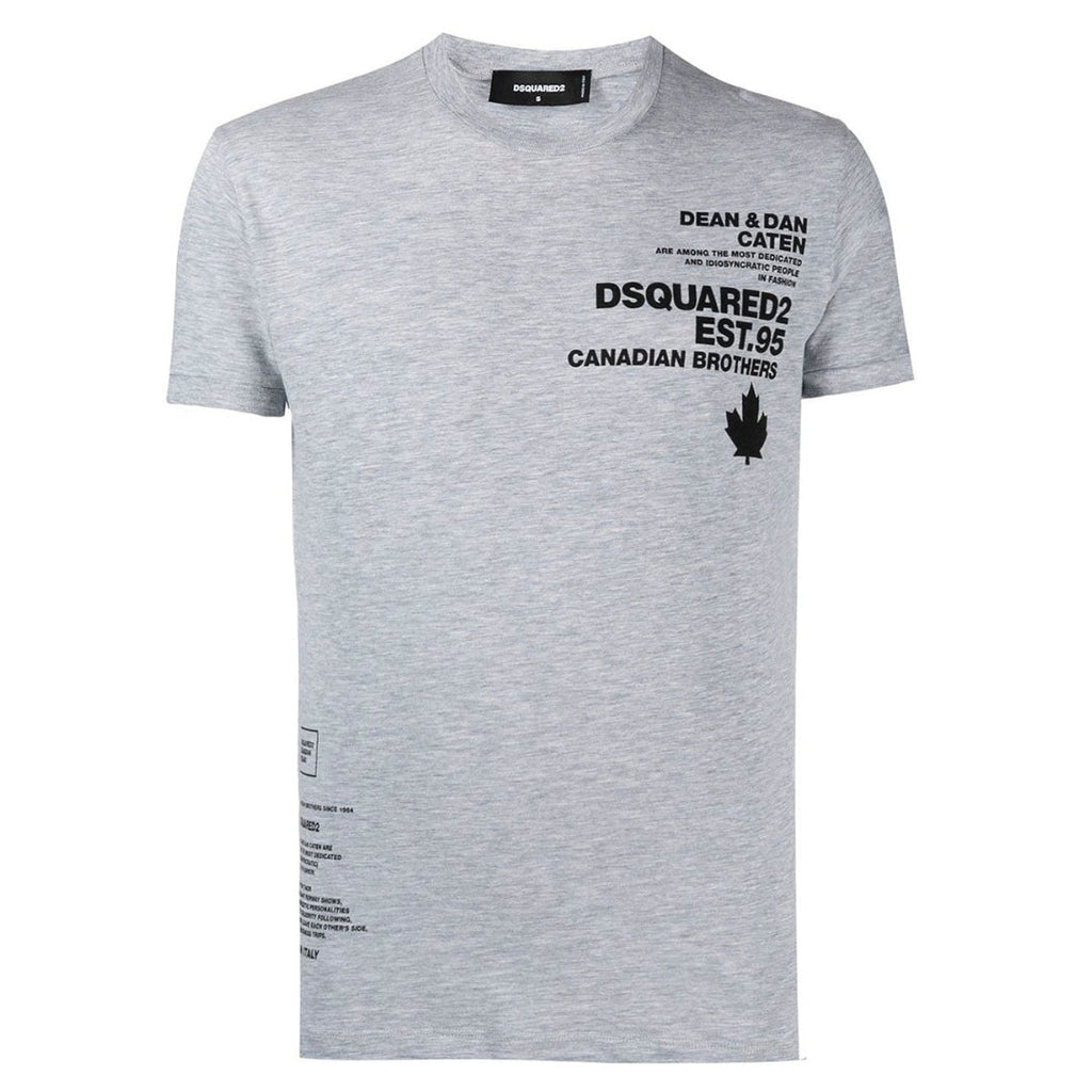DSQUARED2 CHIC DAN FIT S74GD0821 S22146 857M MEDIUM GREY MELANGE T-SHIRT Mens M