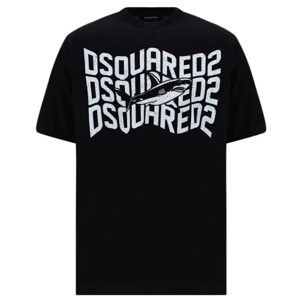 Dsquared2 Shark Design Black T-Shirt M