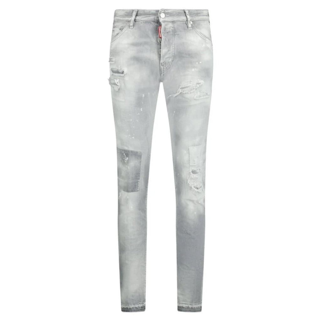 Dsquared2 Grey Paint Splash Cool Guy Cropped Jeans W32 / 32L