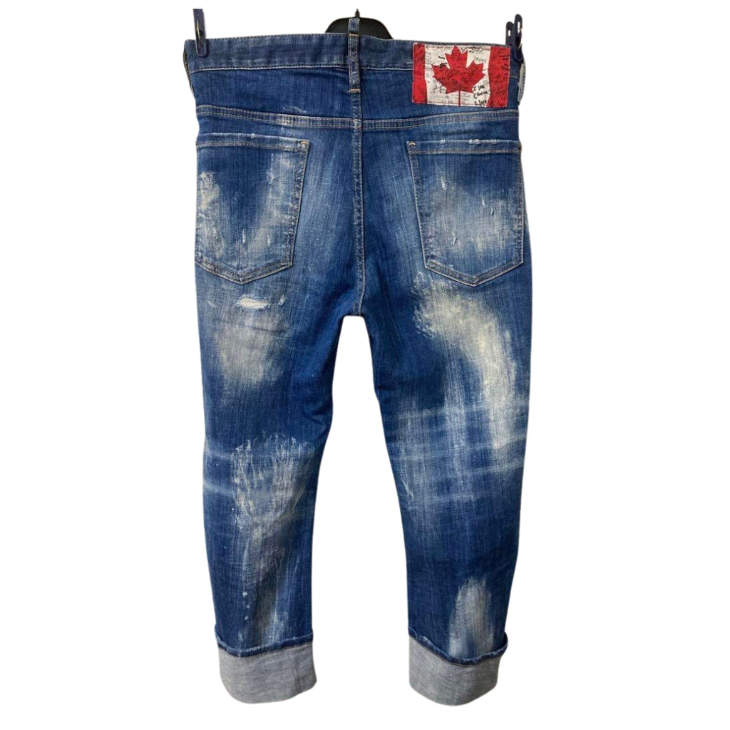 DSQUARED2 S74LB1041 S30342 BIG DEANS BROTHER JEAN 470 NAVY BLUE JEANS Mens 46