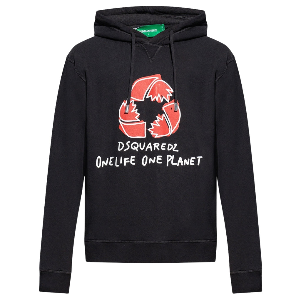 Dsquared2 One Life one Planet Black Hoodie XS