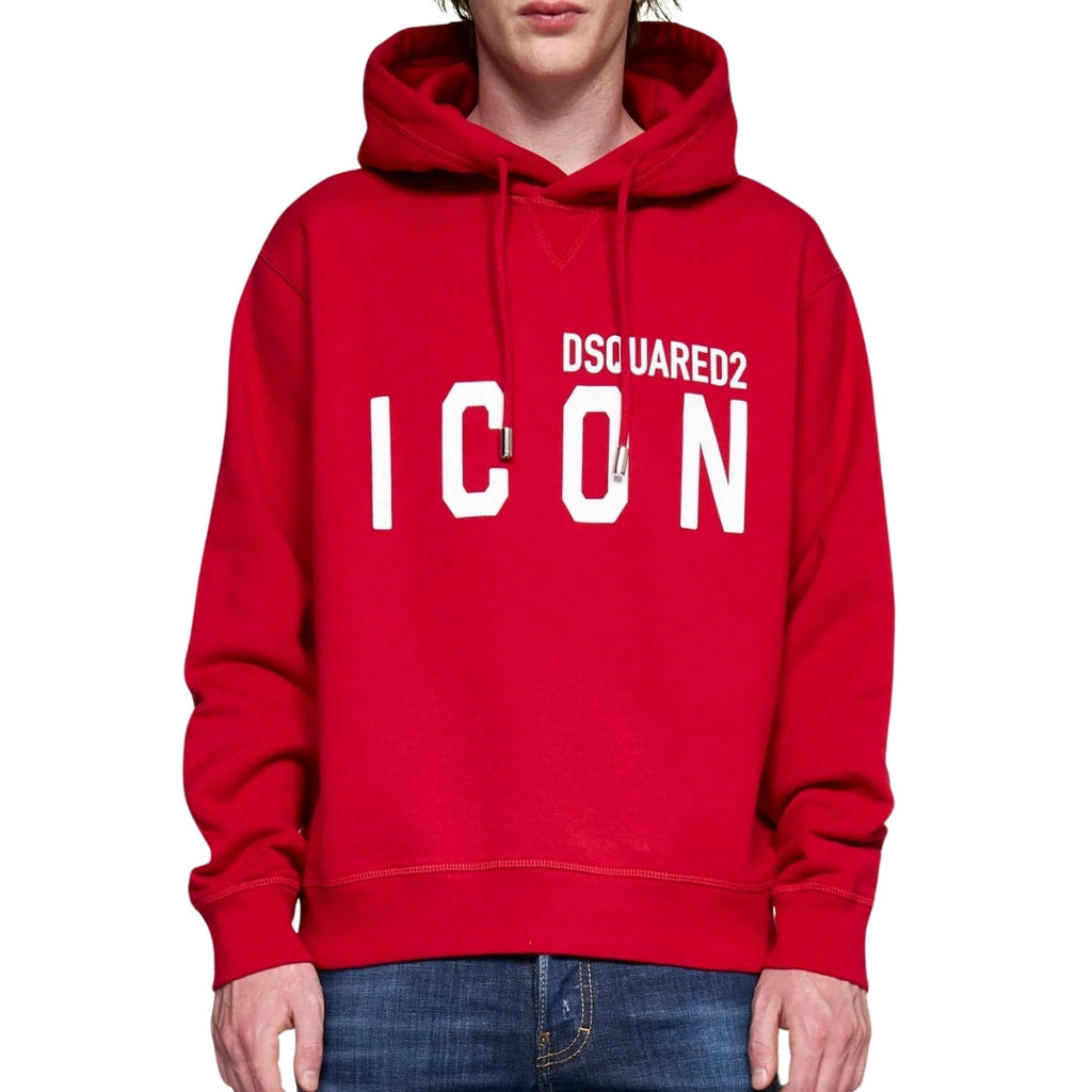 Dsquared2 Cool Fit Large Icon Logo Red Hoodie XS
