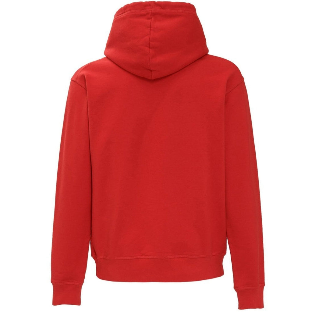 Dsquared2 Cool Fit Large Icon Logo Dark Red Hoodie XS
