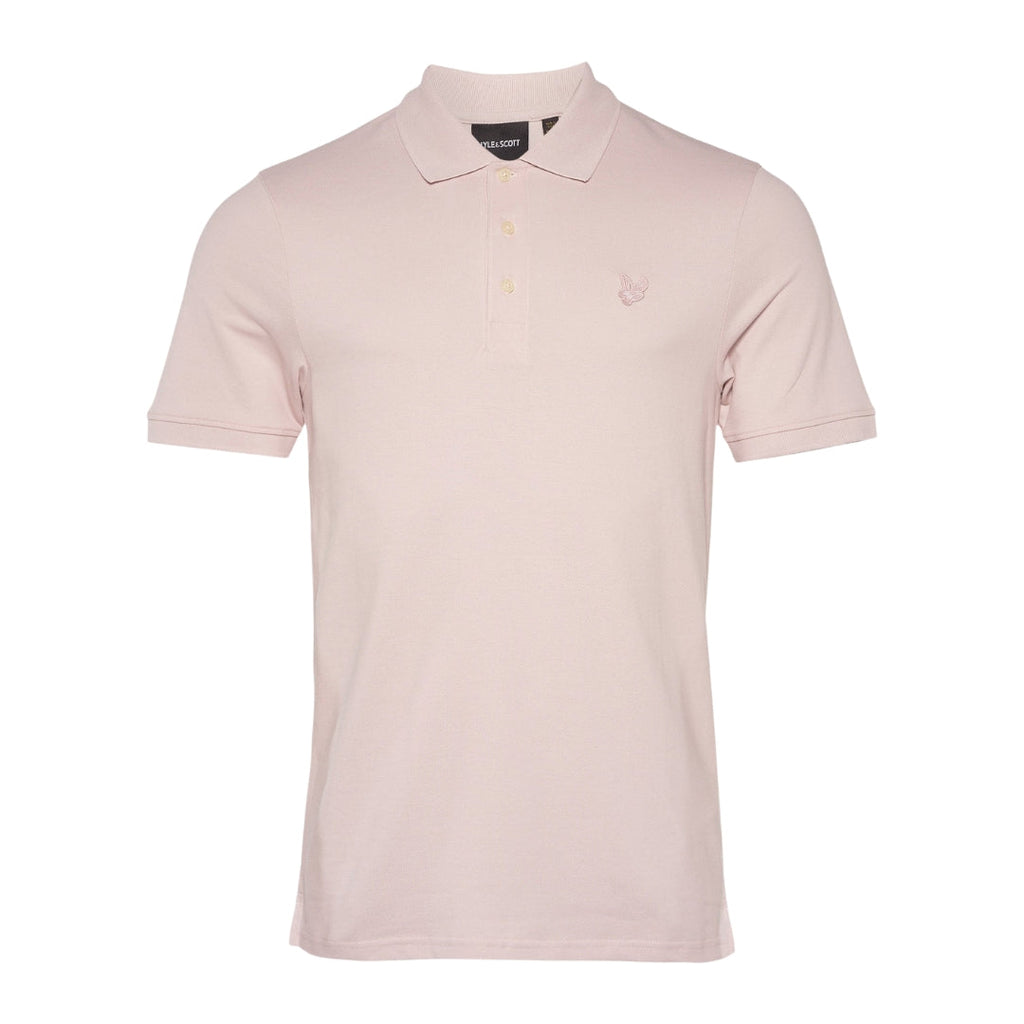 Lyle & Scott Tonal Eagle Pink Salt Polo Shirt M