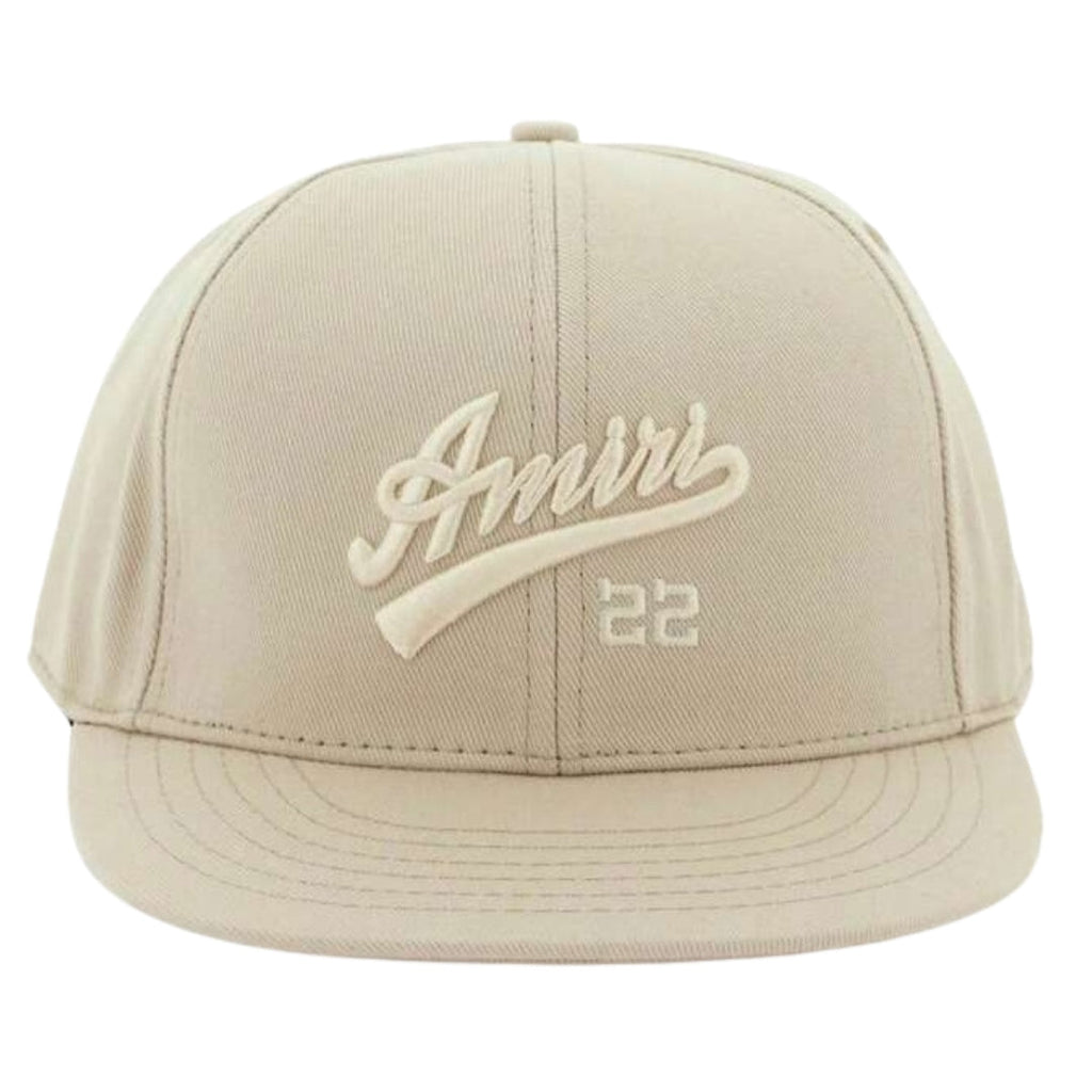 Amiri Baseball Design Tan Beige Fitted Hat One Size