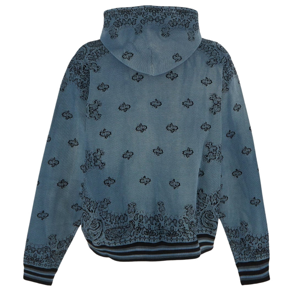 Amiri Bandana Basketball Style Blue Hoodie M