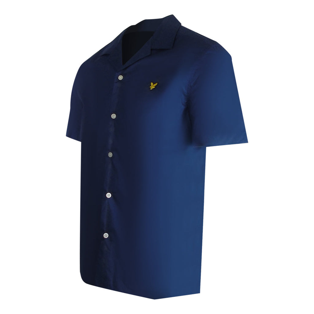 Lyle & Scott Navy Blue Short Sleeve Resort Shirt XS