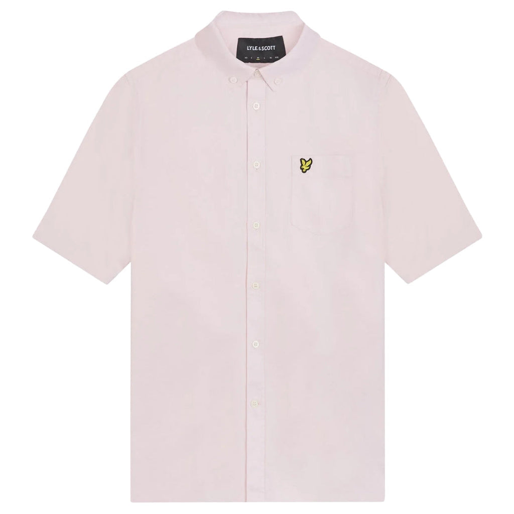 Lyle & Scott Short Sleeve Light Pink Oxford Shirt