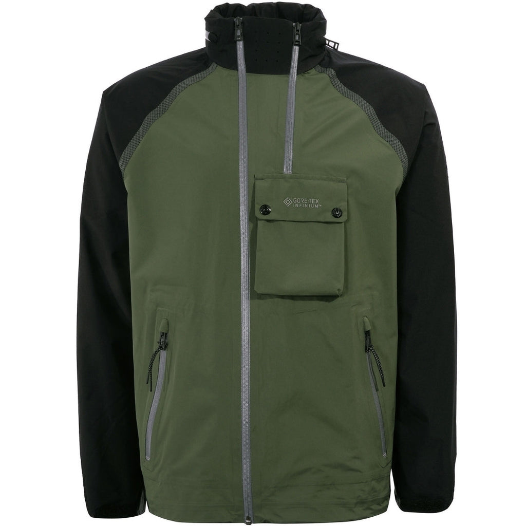 Belstaff Solid Twin Pewter Green Waterproof Track Jacket S