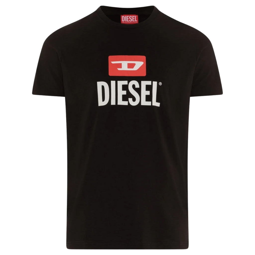 Diesel Large Block D Logo Black T-Shirt XXS