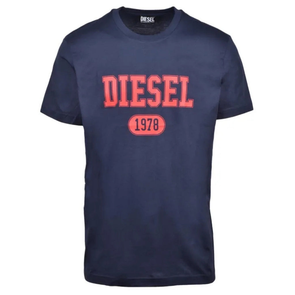 Diesel 1978 Varsity Design Navy Blue T-Shirt S