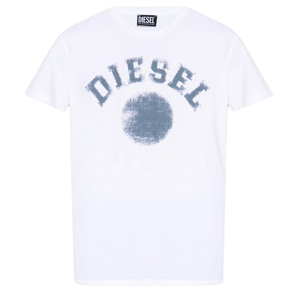 Diesel Destroyed Dot Design White T-Shirt S