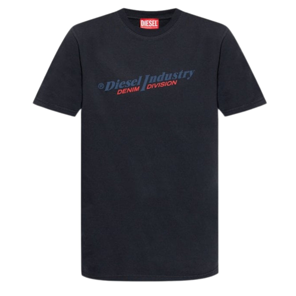 Diesel Industry Denim Division Logo Navy Blue T-Shirt S