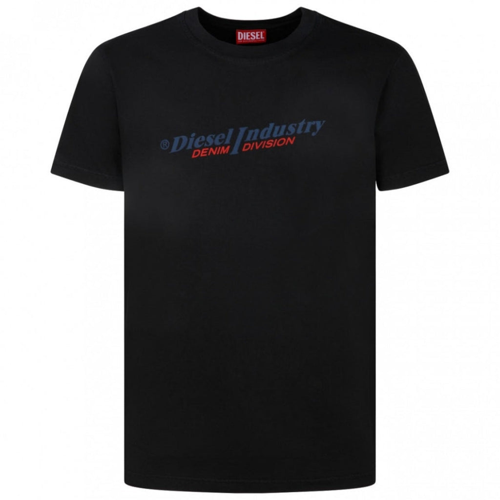 Diesel Industry Denim Division Logo Black T-Shirt XS