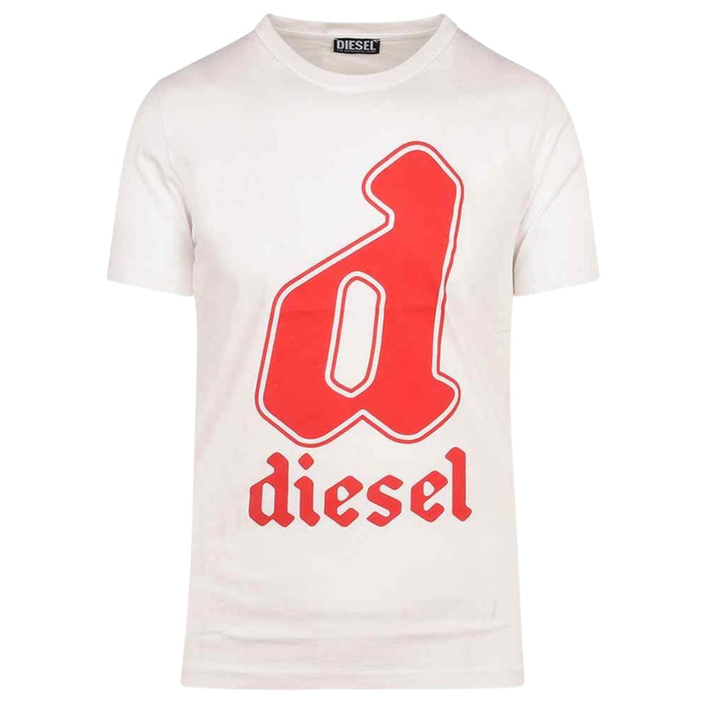 Diesel Large Lowercase D Logo White T-Shirt XXL