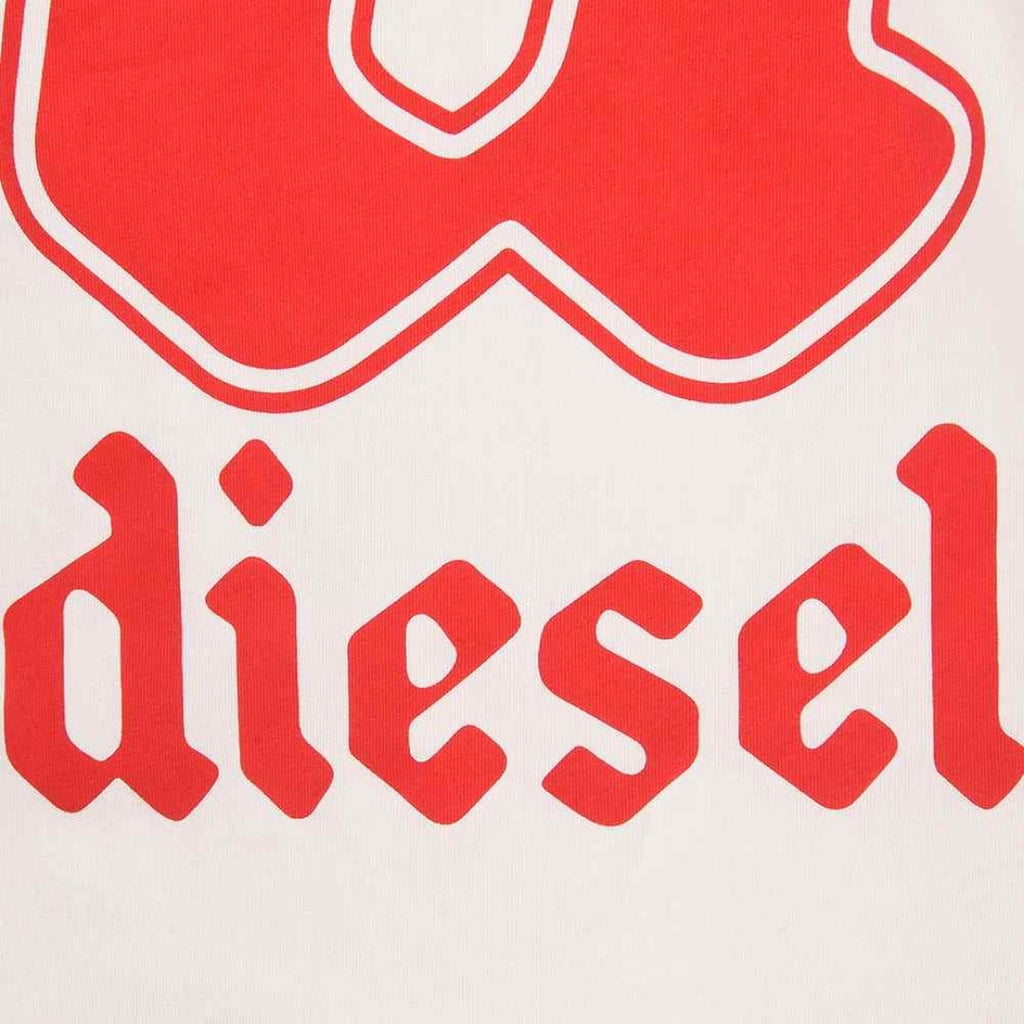 Diesel Large Lowercase D Logo White T-Shirt XXL