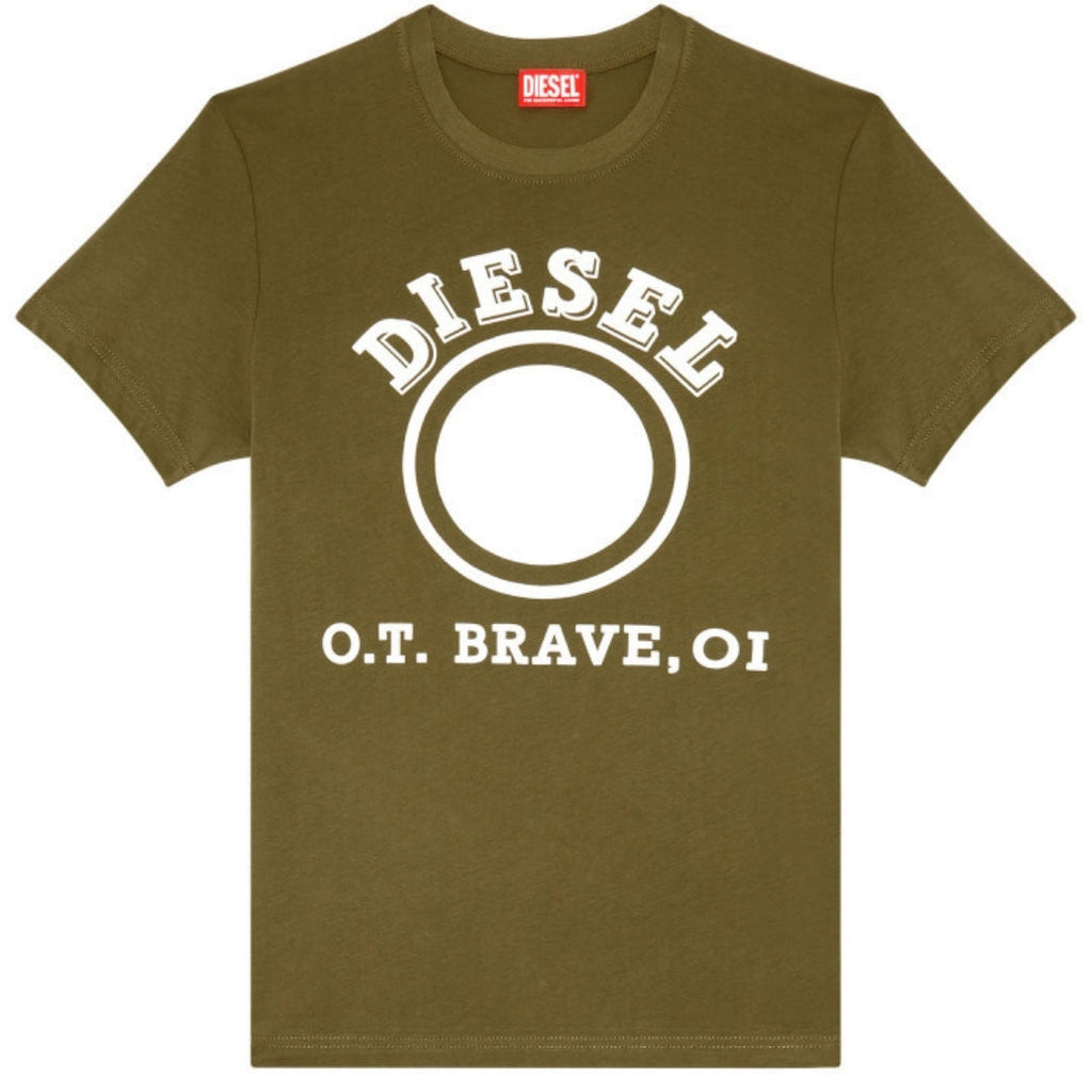 Diesel Dot Logo Green T-Shirt S