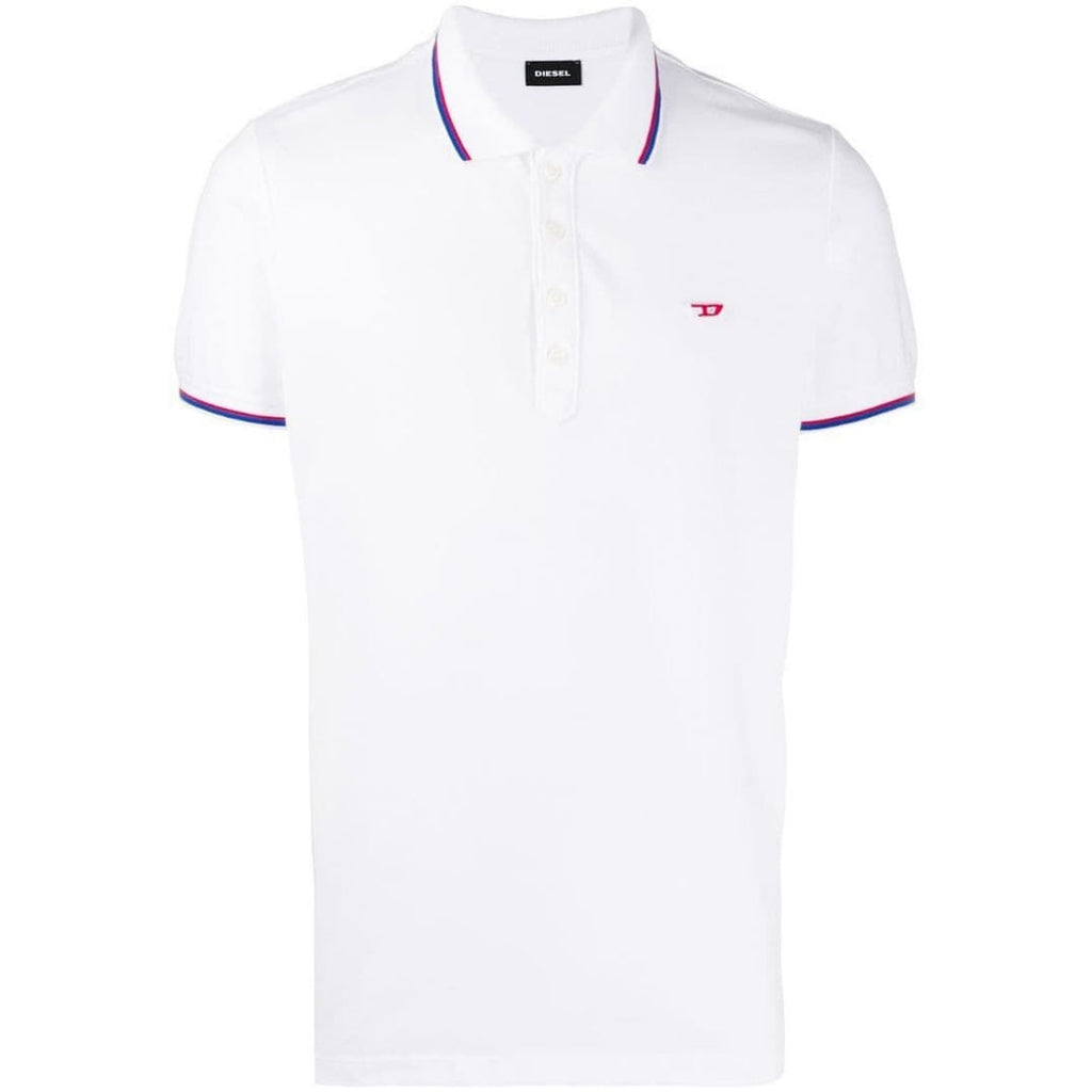 Diesel T-Randy-New White Polo Shirt M