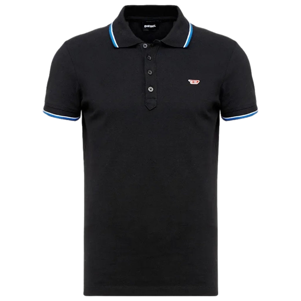 Diesel T-Randy-New Black Polo Shirt S