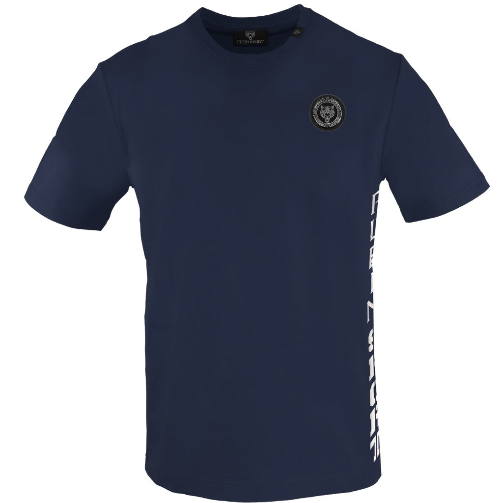 Plein Sport Bold Side Logo Navy Blue T-Shirt S