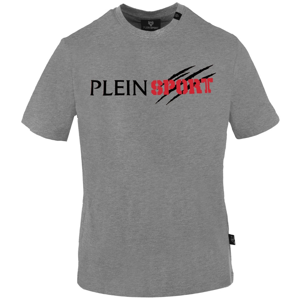 Plein Sport Scratched Logo Grey T-Shirt S