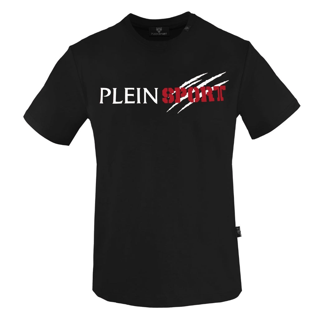 Plein Sport Scratched Logo Black T-Shirt S