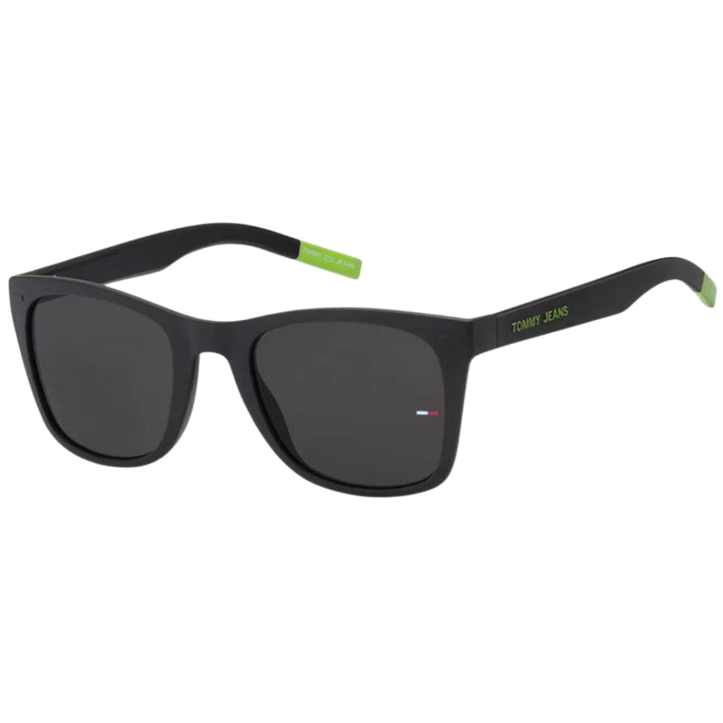 Tommy Hilfiger Black Lens Matte Black Green Sunglasses One Size