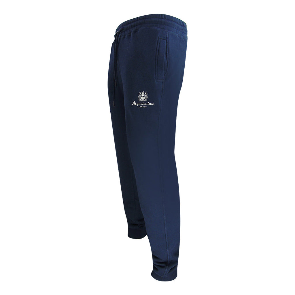 Aquascutum Active Basic Rib Track Pant Navy Tr001 11 Navy Blue Sweatpants Male - Style Centre Wholesale