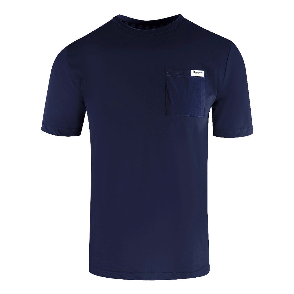 Aquascutum Active Small Pocket Navy Blue T-Shirt TS007 11 - Style Centre Wholesale