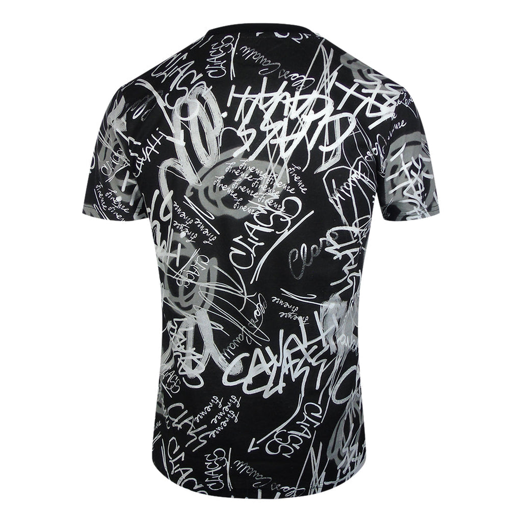 Cavalli Class Txt60J 3Po95 D0146 Black/White T-Shirt Mens M
