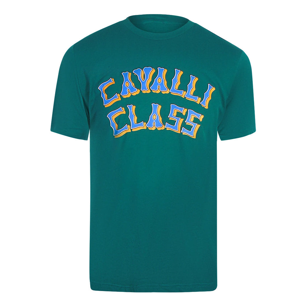 Cavalli Class Txt60X Jd060 04038 Green Ottanio T-Shirt Mens M
