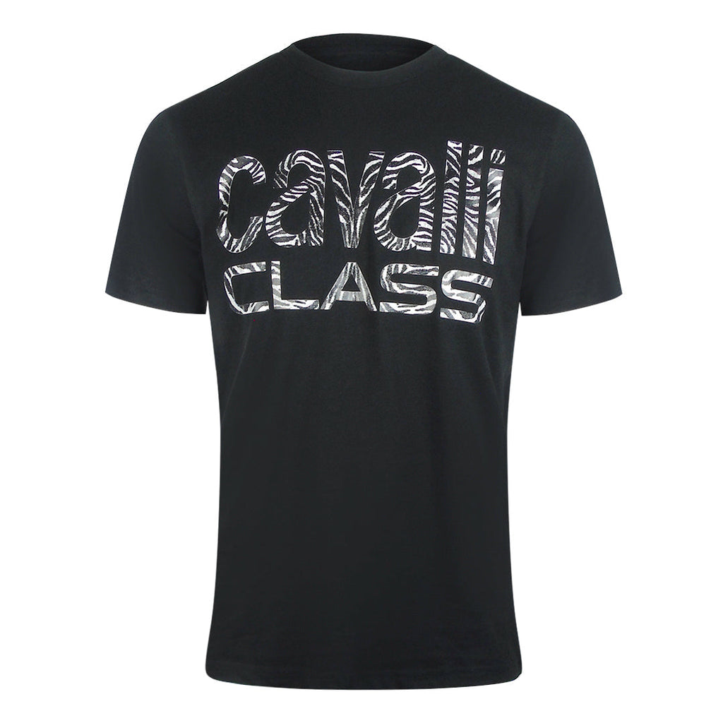 Cavalli Class Txt61D Jd060 05051 Black T-Shirt Mens M
