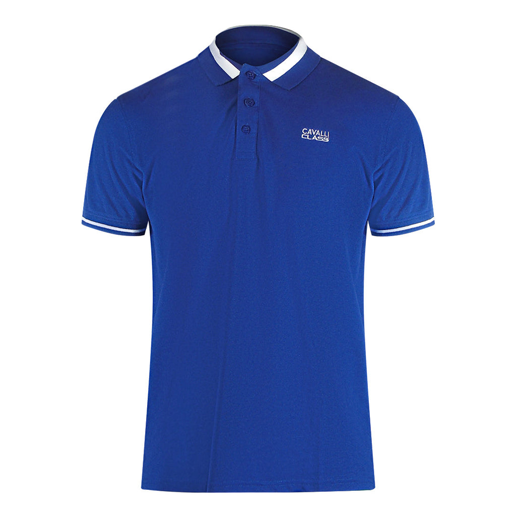 Cavalli Class Txt64R Kb002 04551 Iris Blue S S Polo Mens - Style Centre Wholesale