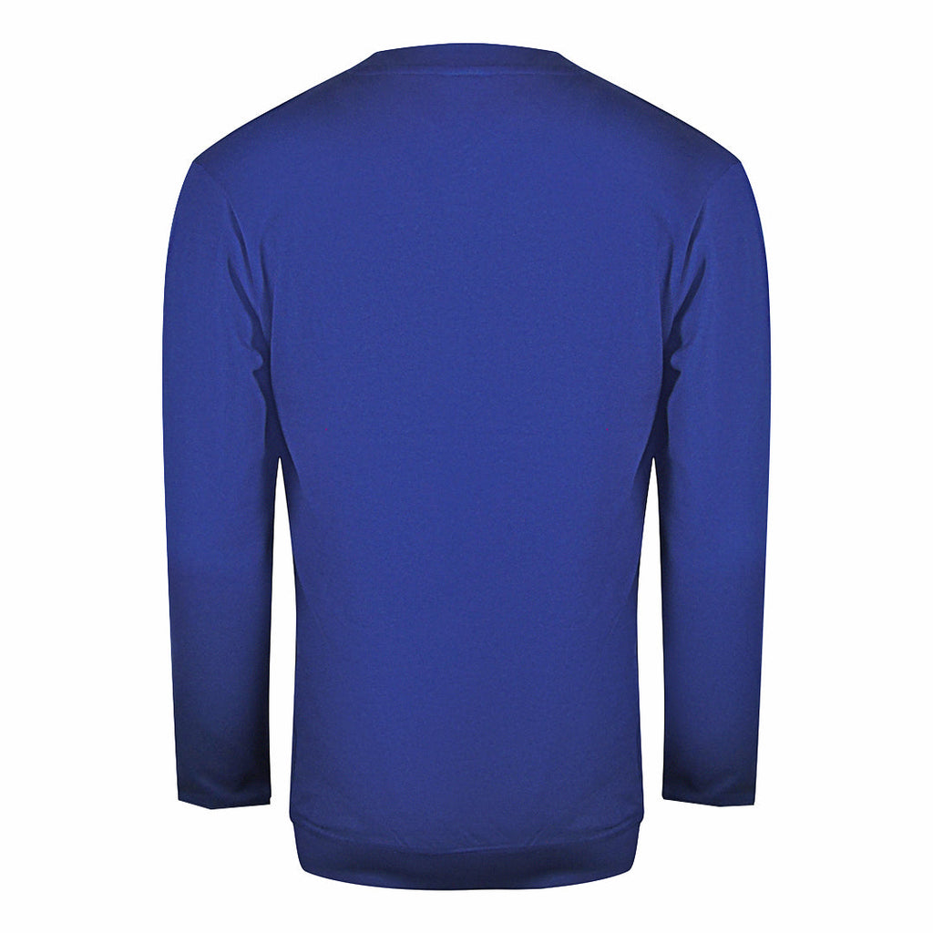 Cavalli Class Txt66E Cf050 04551 Iris Blue Round Neck Sweatshirt Mens - Style Centre Wholesale