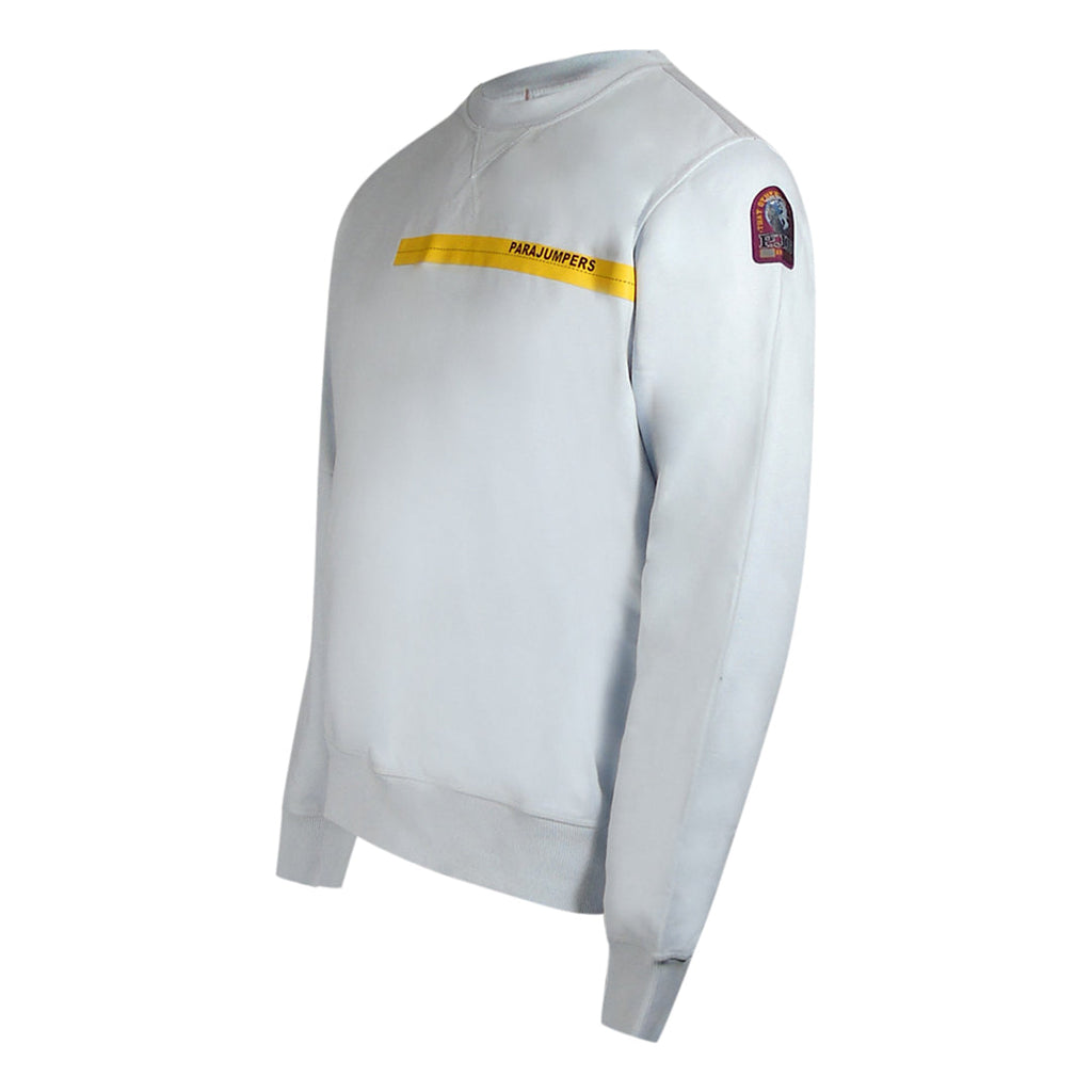 Parajumpers Taped Logo White Sweatshirt L