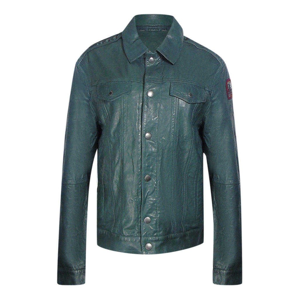 Parajumpers Todd Leather Jasper Green leather Jacket  L