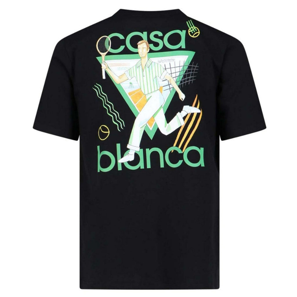Casablanca Le Jue Design Black T-Shirt S