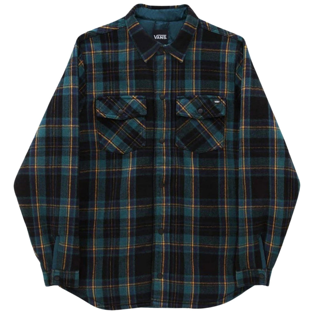 VANS VN0A7S8ZEHU1 EHU1 GREEN/YELLOW/BLACK BRICKELL SHIRT Mens M