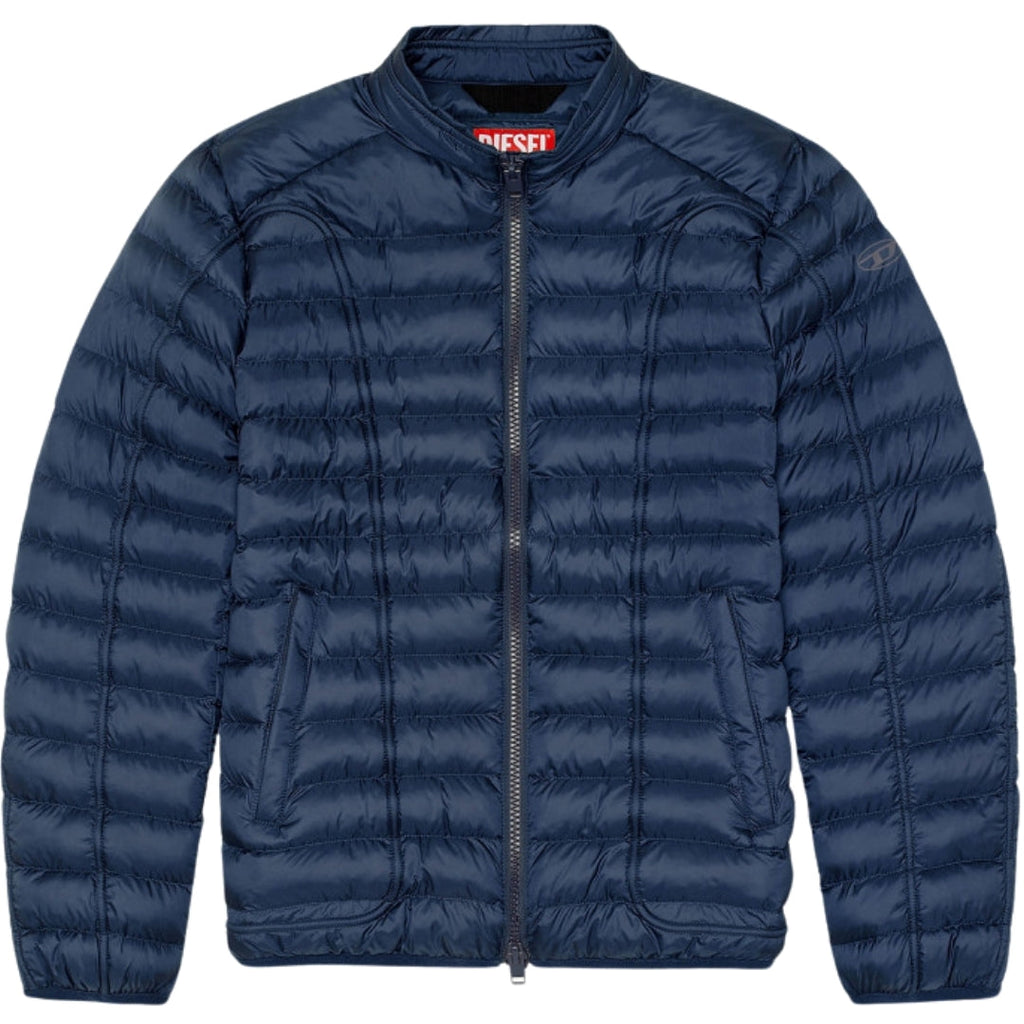 Diesel Plain Navy Blue Padded Jacket S