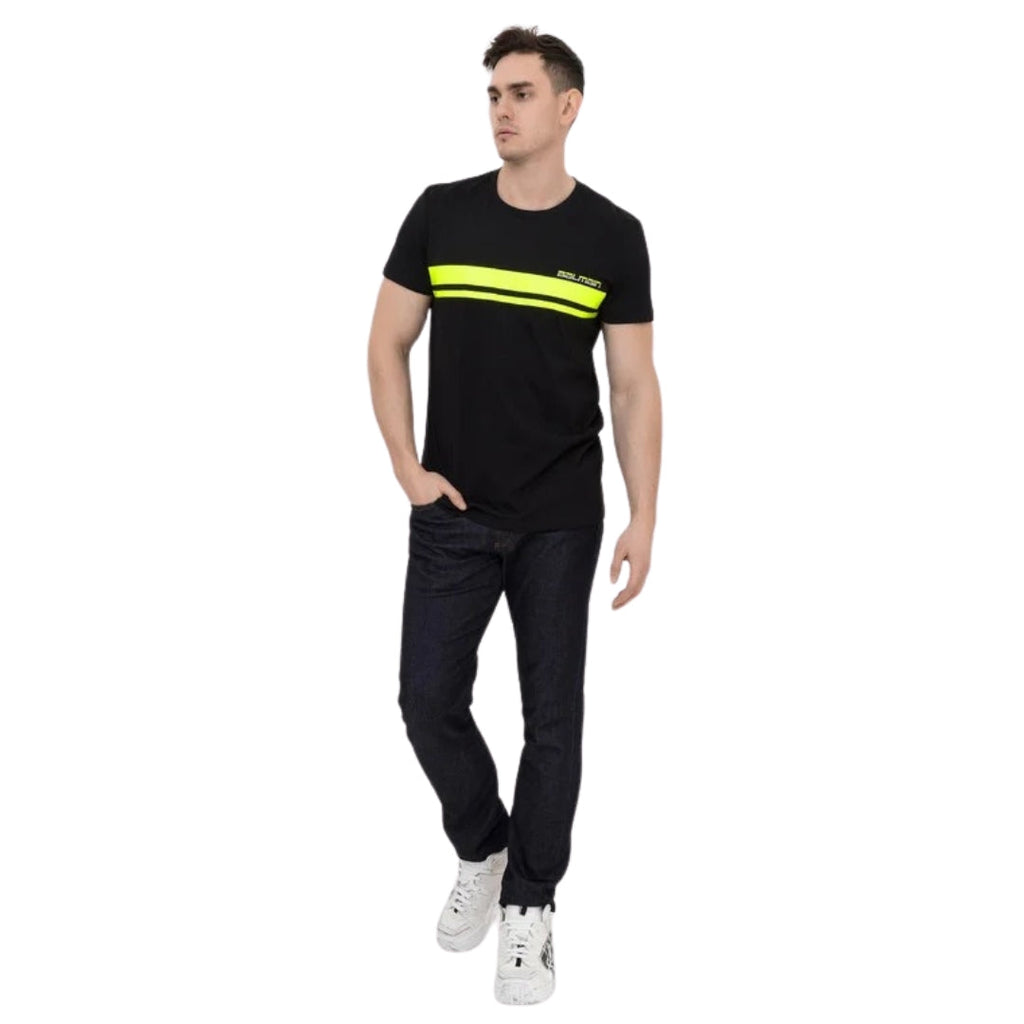 BALMAIN WH2EF000B158 Balmain Neon Logo Black T-Shirt EAQ BLACK T-SHIRT MALE S