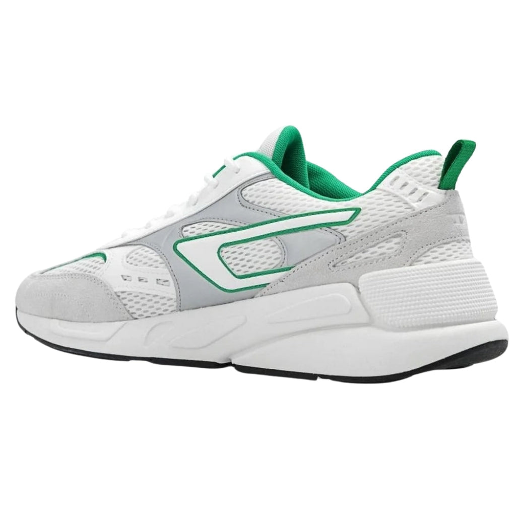 Diesel Green Style S-Serendiptiy Sport White Sneakers UK 7