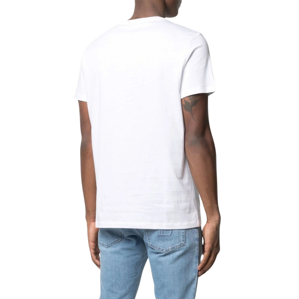BALMAIN YH1EF000BB20 Balmain Paris Embossed Logo White T-Shirt 0FA WHITE T-SHIRT MALE S