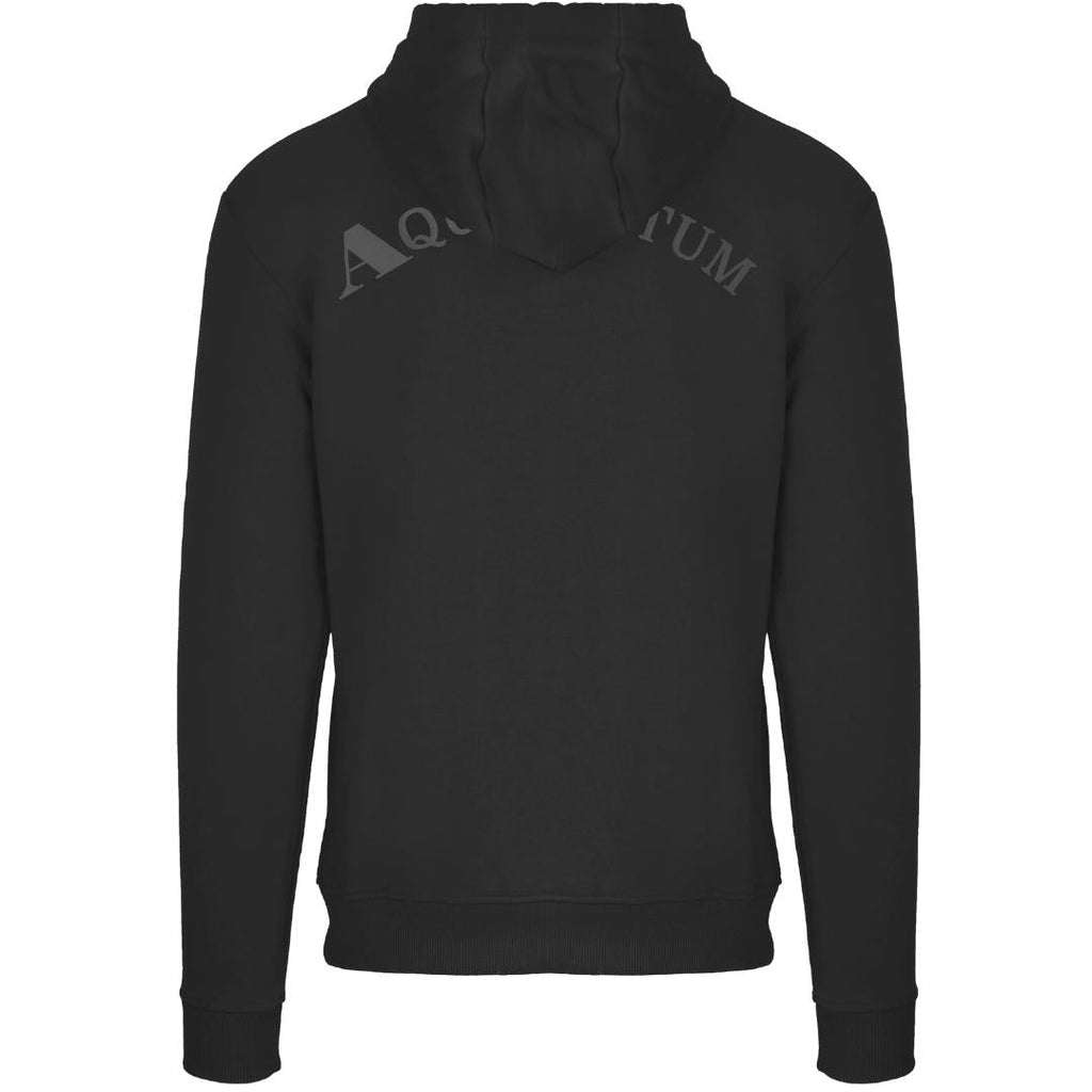 Aquascutum Aq 1851 Patch Logo Black Hoodie - Style Centre Wholesale
