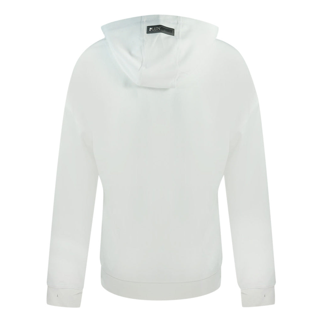 Plein Sport Side Logo White Hoodie