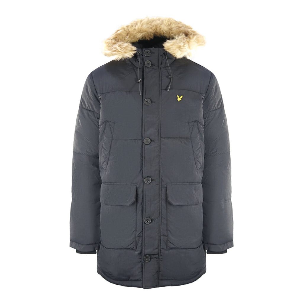 Lyle Scott Heavyweight Longlife Puffer Black Jacket - Style Centre Wholesale