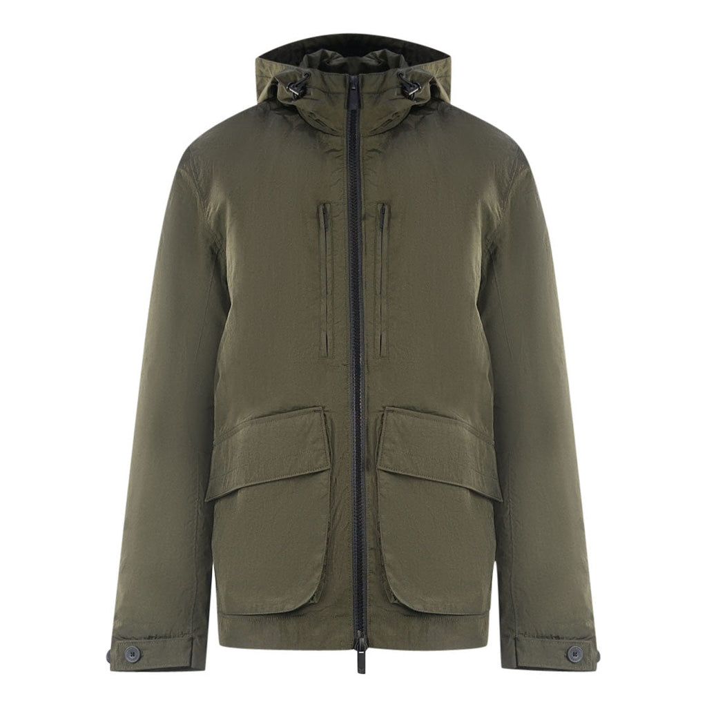 Lyle Scott Plain Hooded Green Jacket - Style Centre Wholesale