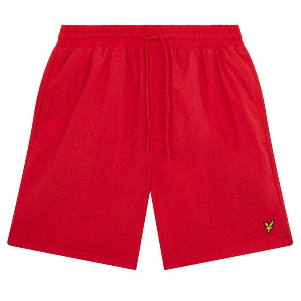 Lyle & Scott Branded Logo Gala Red Swim Shorts